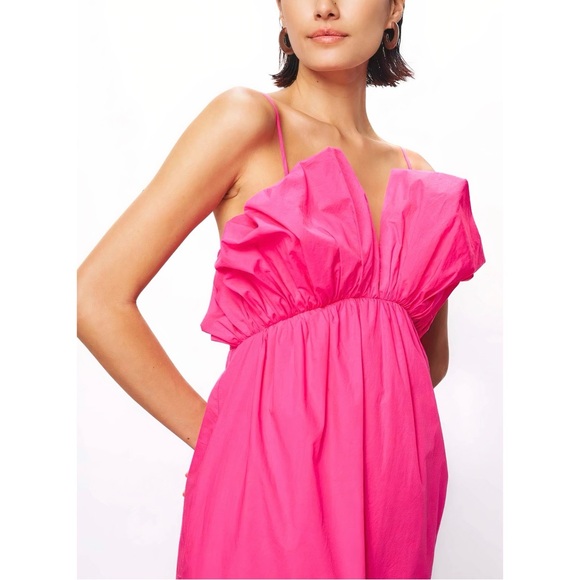 Mara Hoffman Maxi Ruffle Sleeveless Raquel Pink Dress - Picture 3 of 7